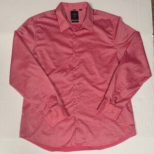 Guess Men's Pink Dress Shirt. Slim Fit.